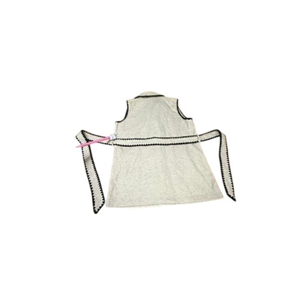 "PRETTY GARDEN" Sleeveless 2 Button Vest Belted Wool Look SZ L Office Classy - Picture 11 of 14